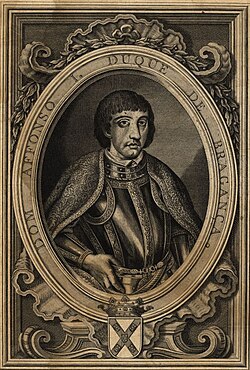 Afonso I, first Duke of Braganza and founder of the House of Braganza