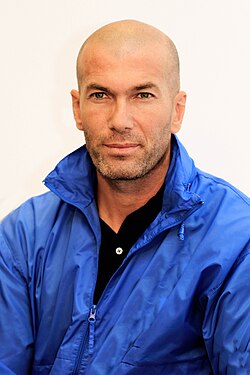 Zidane in 2013. He was the Real Madrid assistant coach for the 2013–14 season.