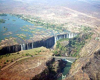Victoria Falls, the end of the upper Zambezi and the beginning of the middle Zambezi