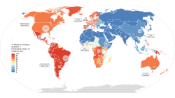 Western Christianity by country in 2010