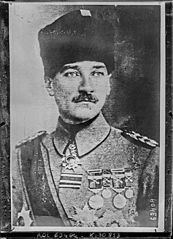 Mustafa Kemal in 1918, the Commander of the Yıldırım Army Group and an Honorary aide-de-camp of the Sultan