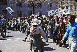 Anti-Vietnam War protest in Washington DC on 24 April 1971