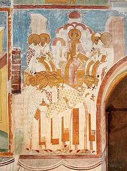 Council of Ephesus, fresco at Ferapontov Monastery, c. 1502.