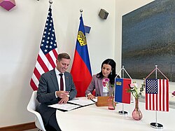 Representatives of the Principality of Liechtenstein and the United States of America make an agreement to share knowledge in the Field of Apprenticeship Training, 2024.