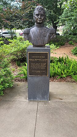 Bernardo O'Higgins bust in Houston, TX