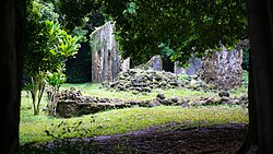 Kaniakapupu royal summer palace ruins in Honolulu County