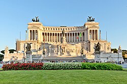 The Victor Emmanuel II Monument in Rome, a national symbol of Italy celebrating the first king of the unified country, and resting place of the Italian Unknown Soldier since the end of World War I. It was inaugurated in 1911, on the occasion of the 50th Anniversary of the Unification of Italy.