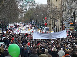 A March for Life rally in Paris in 2012