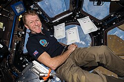 Timothy Peake in the Cupola