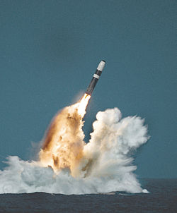 Submarine launch of a Lockheed UGM-133 Trident II SLBM