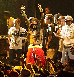 Lil Wayne performing in 2012