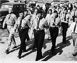 Anastasy Vonsyatsky marching with the German American Bund in 1939