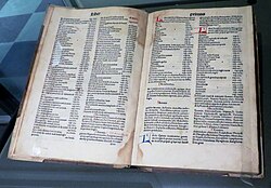 Copy of Naturalis Historia printed by Johannes Alvisius in 1499 in Venice, Italy