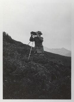 Class of alpine botany in Switzerland, 1936