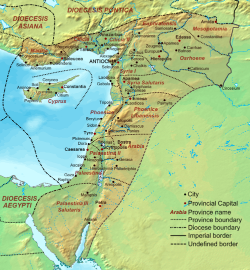 Administrative divisions of the Diocese of the East (Byzantine Syria)