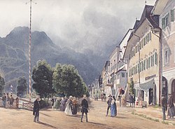 The Esplanade in Bad Ischl painted by Rudolf von Alt, 1840