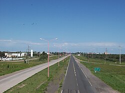 National Route 7, 11 km to the east of Villa Mercedes in San Luis Province.