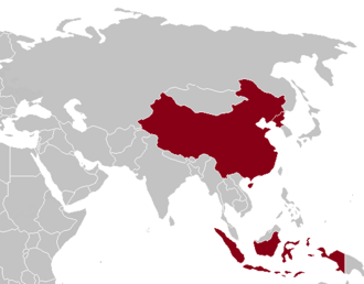 Countries that boycotted the 1964 Summer Olympics (shown in red on map)