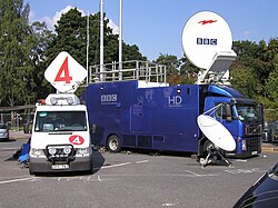 A BBC HD outside broadcast van in August 2005