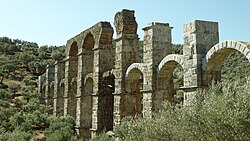 View of the Roman aqueduct