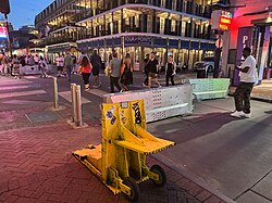 Yellow Archer barrier in May 2025