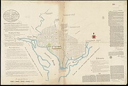 The L'Enfant Plan for the city, developed in 1791 by Pierre Charles L'Enfant
