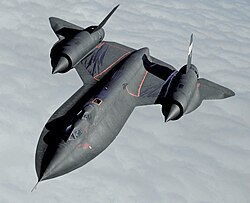 The SR-71 Blackbird was a Cold War reconnaissance plane.