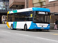 Yutong E10 battery electric bus in Inverness in April 2026