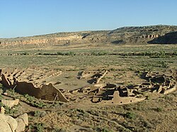 Ancestral Puebloan ruins at Chaco Canyon