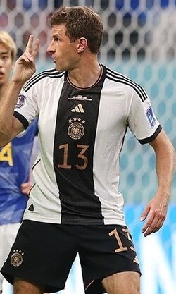 Müller with Germany at the 2022 FIFA World Cup