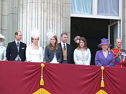 Andrew (centre) with his family at Trooping the Colour, June 2006