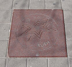 Rush's star on Canada's Walk of Fame, 2009