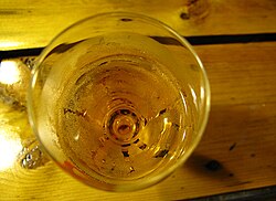 White wine in a glass