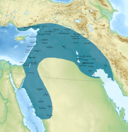 The Neo-Babylonian Empire under Nabonidus (r. 556 BC – 539 BC) at its greatest territorial extent