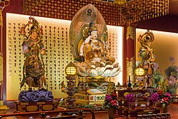 Shrine to Cintāmaṇicakra within the Universal Wisdom Hall of the Buddha Tooth Relic Temple and Museum, Singapore