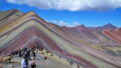 Vinicunca, also known as the Rainbow Mountain in Cuzco