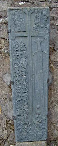 A hurling stick and ball feature on this gallowglass' gravestone, circa 15–16th century