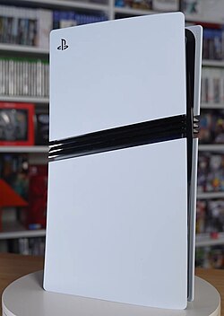 PS5 Pro with visible black "gills" on the sides