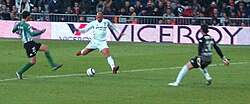 Ronaldo taking a shot for Real Madrid in 2005