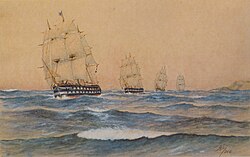 First Brazilian Squadron, 1822, by Trajano Augusto de Carvalho, 1938
