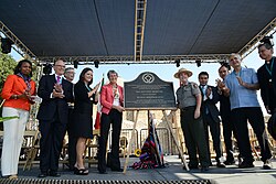 Deputy Assistant Secretary for Fish, Wildlife and Parks, Michael Bean (third from left), at the dedication of San Antonio Missions UNESCO World Heritage Site