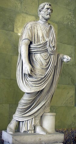 Antoninus Pius (r. 138–161) wearing a toga (Hermitage Museum)