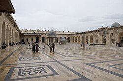 The Great Umayyad Mosque of Aleppo was built by Sulayman,[105] the current structure reflects later reconstructions
