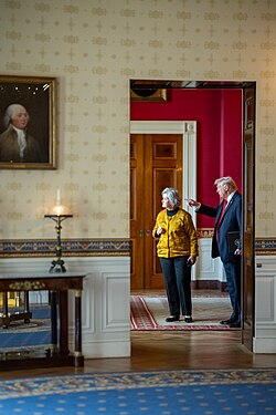White House Chief of Staff, Susie Wiles, with President Donald Trump in 2025