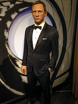 Waxwork of Daniel Craig, the most recent 007, at Madame Tussauds, London