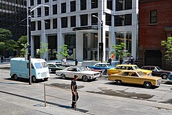 Film production on Wellington Street in 2025