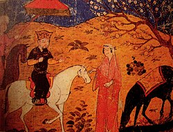 Ghazan mounted on a horse.