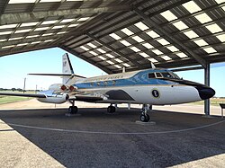 Lockheed VC-140B used by President Johnson on display at the Lyndon B. Johnson National Historical Park