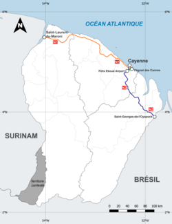 French Guiana Roads N1 and N2