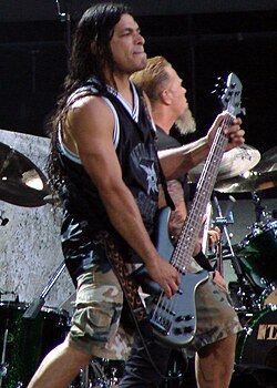 Robert Trujillo bassist of the American heavy metal band Metallica since 2003. He was also a member of crossover thrash band Suicidal Tendencies, funk metal supergroup Infectious Grooves, heavy metal band Black Label Society, and has worked with Jerry Cantrell and Ozzy Osbourne.